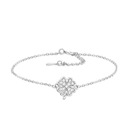 Sofia Milani - Damen Armband 925 Silber - mit Zirkonia Steinen - Kleeblatt Anhänger - 30065 von Sofia Milani