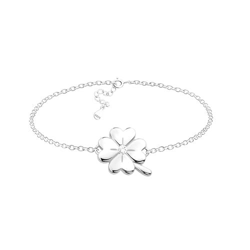 Sofia Milani - Damen Armband 925 Silber - mit Zirkonia Steinen - Kleeblatt Anhänger - B0276 von Sofia Milani