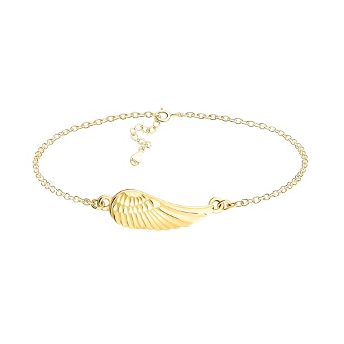 Sofia Milani - Damen Armband 925 Silber - vergoldet/golden - Feder Anhänger - B0359 von Sofia Milani