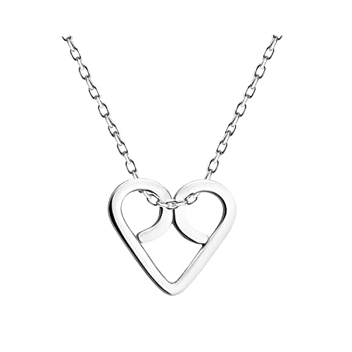 Sofia Milani - Damen Halskette 925 Silber - Herzen Pretzel Anhänger - N0483 von Sofia Milani