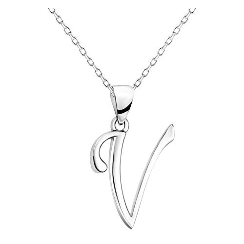Sofia Milani - Damen Halskette 925 Silber - V Buchstaben Anhänger - 50352 von Sofia Milani