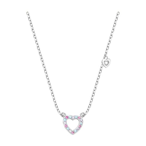Sofia Milani - Damen Halskette 925 Silber - mit Zirkonia Steinen - Herz Anhänger - N0652 von Sofia Milani