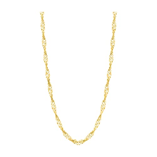 Sofia Milani - Damen Halskette 925 Silber - vergoldet/golden - Singapur Kette - N0633 von Sofia Milani