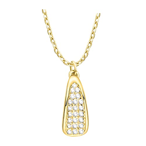 Sofia Milani - Damen Halskette 925 Silber - vergoldet/golden - mit Zirkonia Steinen - Zirkonia Anhänger - N0605 Sofia Milani - Damen Halskette 925 Silber - vergoldet/golden - mit Zirkonia Steinen - Zirkonia Anhänger - N0605 von Sofia Milani