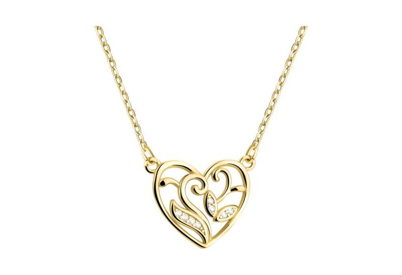 Sofia Milani Kette mit Anhänger Blatt Herz, 925 Silber Damen Schmuck - N0650 von Sofia Milani