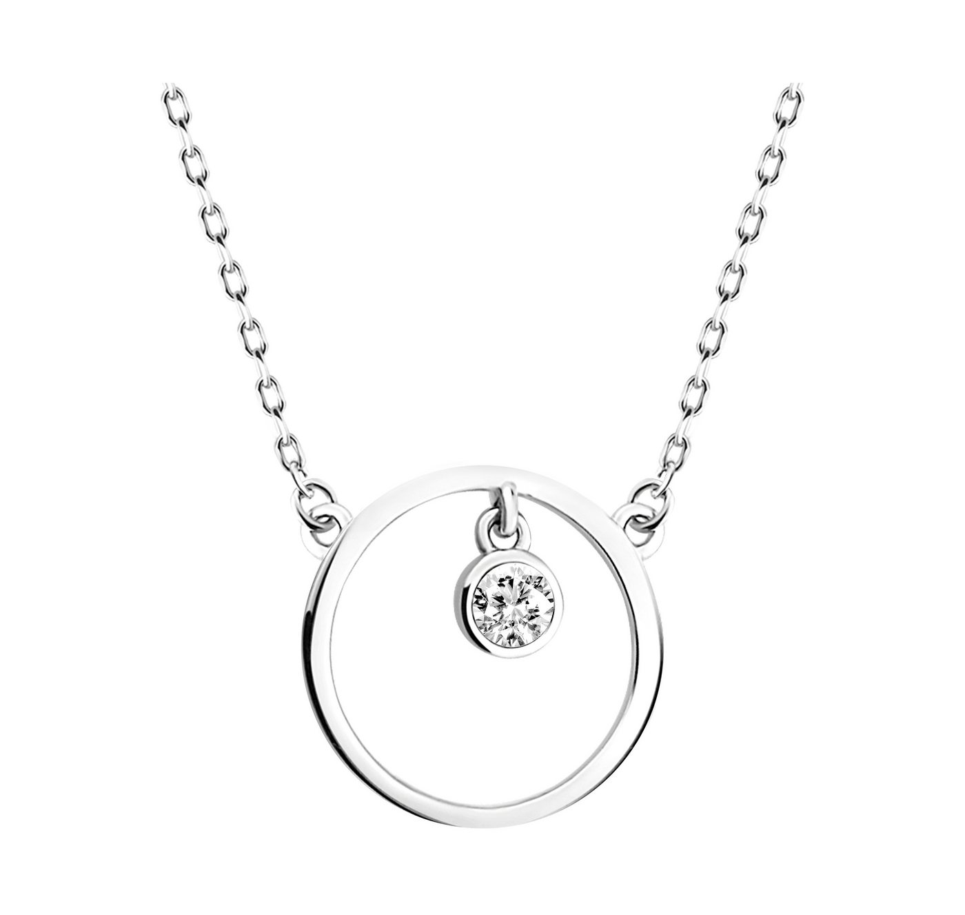 Sofia Milani Kette mit Anhänger Kreis, 925 Silber Damen Schmuck von Sofia Milani