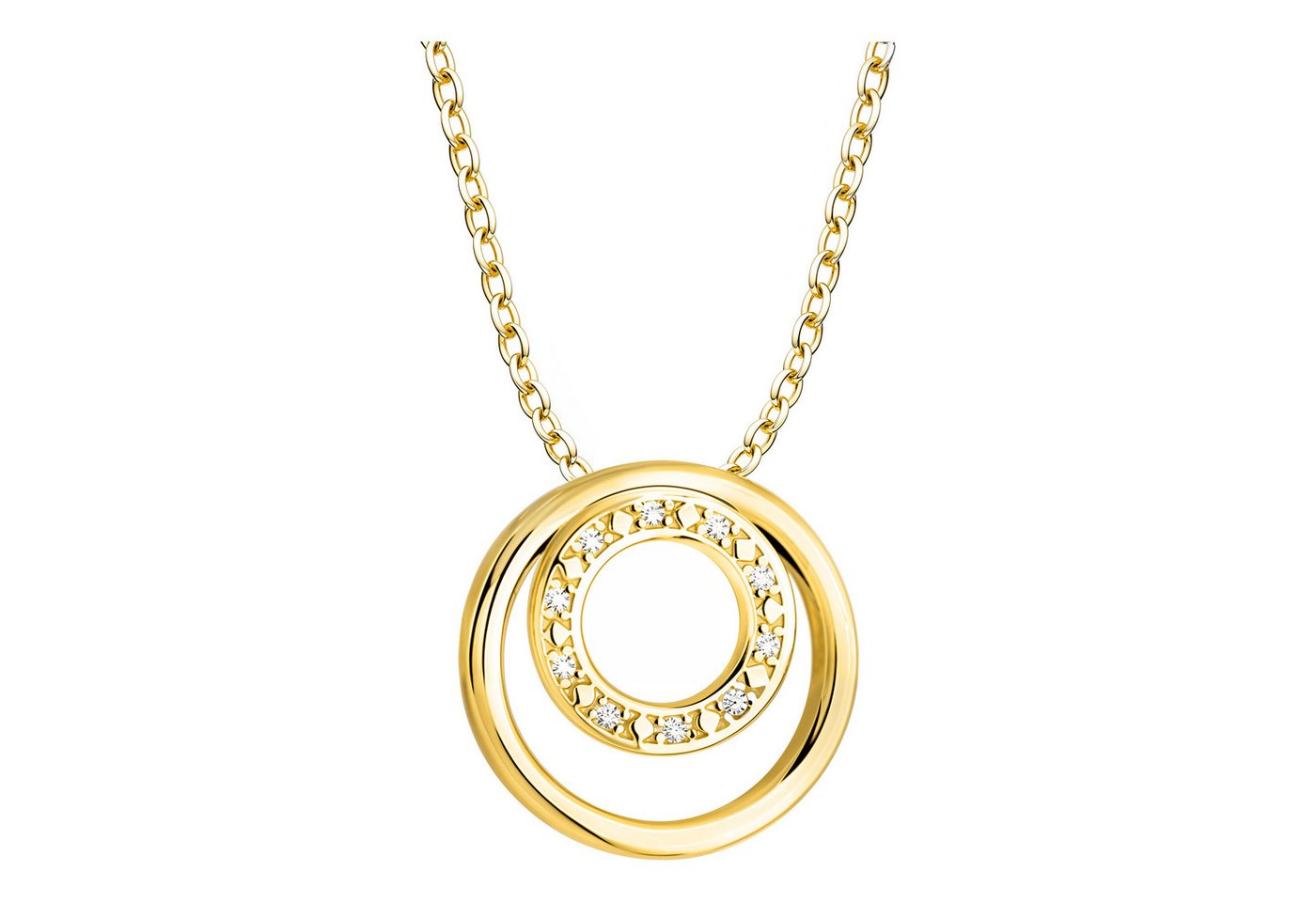 Sofia Milani Kette mit Anhänger Kreise, 925 Silber Damen Schmuck - N0878 Sofia Milani Kette mit Anhänger Kreise, 925 Silber Damen Schmuck - N0878 von Sofia Milani