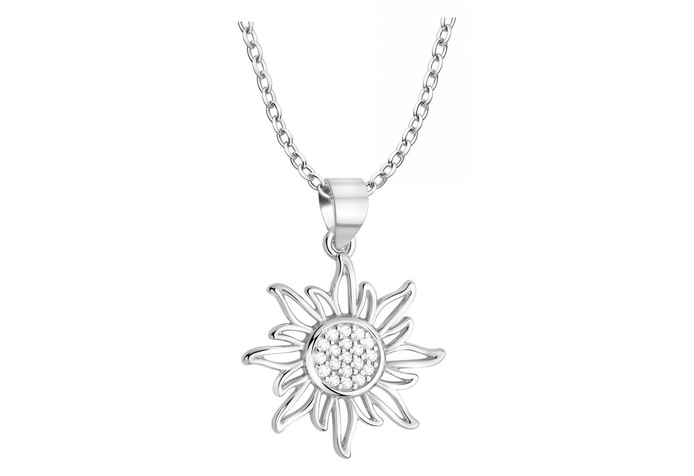 Sofia Milani Kette mit Anhänger Sonnen, 925 Silber Damen Schmuck - N0903 Sofia Milani Kette mit Anhänger Sonnen, 925 Silber Damen Schmuck - N0903 von Sofia Milani