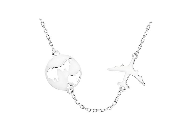 Sofia Milani Kette mit Anhänger Weltkarte, 925 Silber Damen Schmuck - N0437 von Sofia Milani