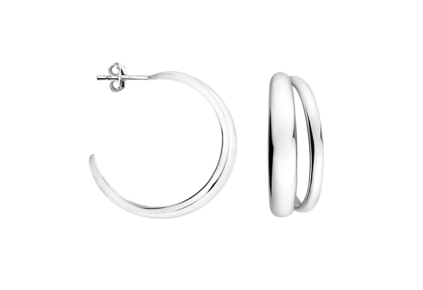 Sofia Milani Paar Creolen Doppelt, 925 Silber Damen Schmuck - E1372 von Sofia Milani