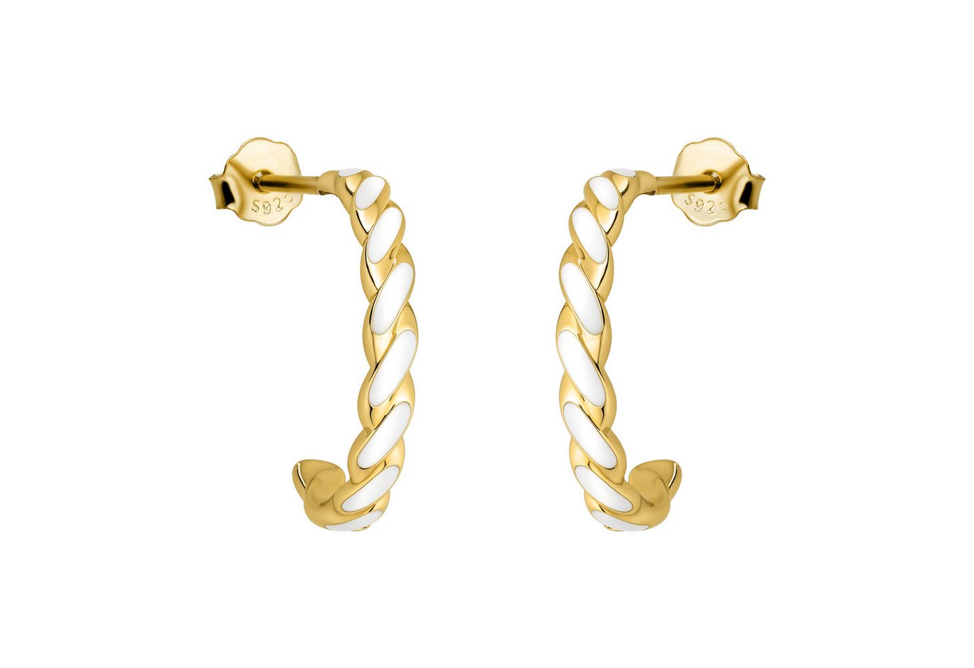 Sofia Milani Paar Creolen Gedrehte Emaille, 925 Silber Damen Schmuck - E3056 von Sofia Milani