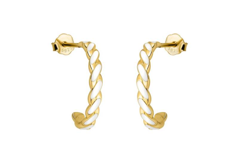 Sofia Milani Paar Creolen Gedrehte Emaille, 925 Silber Damen Schmuck - E3056 von Sofia Milani