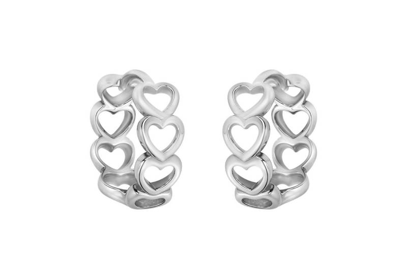 Sofia Milani Paar Creolen Herzen, 925 Silber Damen Schmuck - E3048 von Sofia Milani