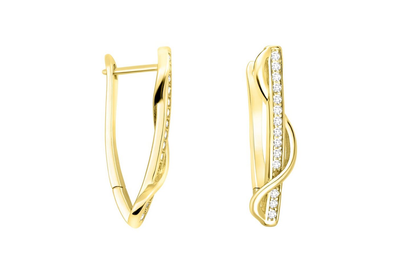 Sofia Milani Paar Ohrhänger Gebogen, 925 Silber Damen Schmuck - E1753 von Sofia Milani