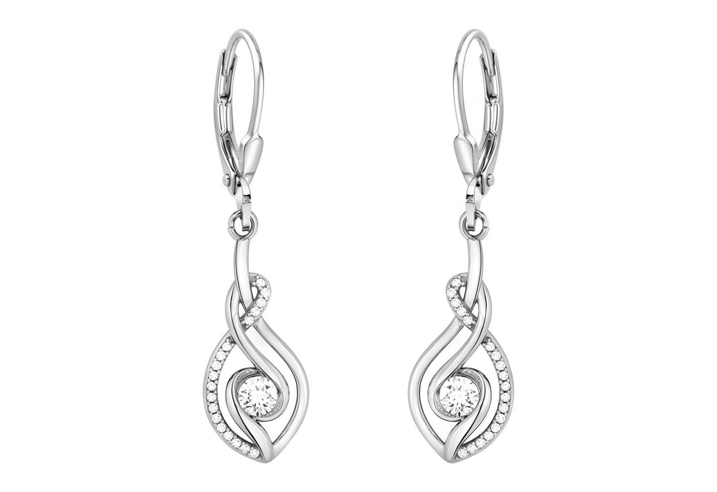 Sofia Milani Paar Ohrhänger Oval Geschwungen, 925 Silber Damen Schmuck - E3098 von Sofia Milani