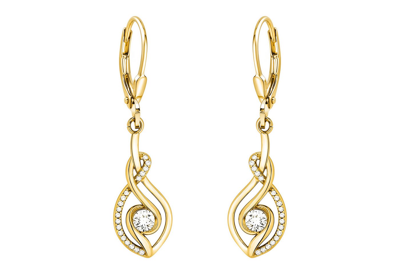 Sofia Milani Paar Ohrhänger Oval Geschwungen, 925 Silber Damen Schmuck - E3098 von Sofia Milani