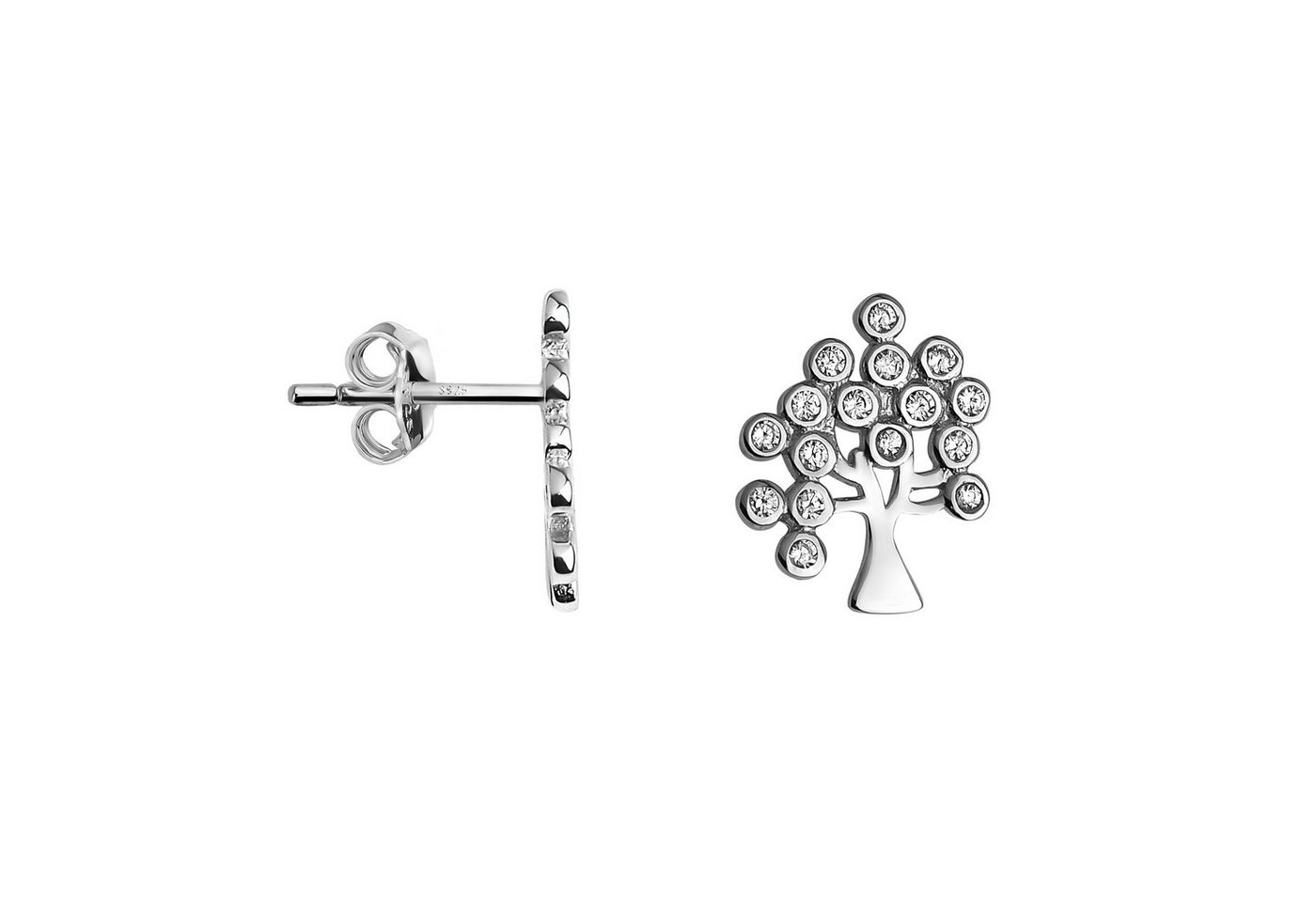 Sofia Milani Paar Ohrstecker Baum, 925 Silber Damen Schmuck - E0732 von Sofia Milani