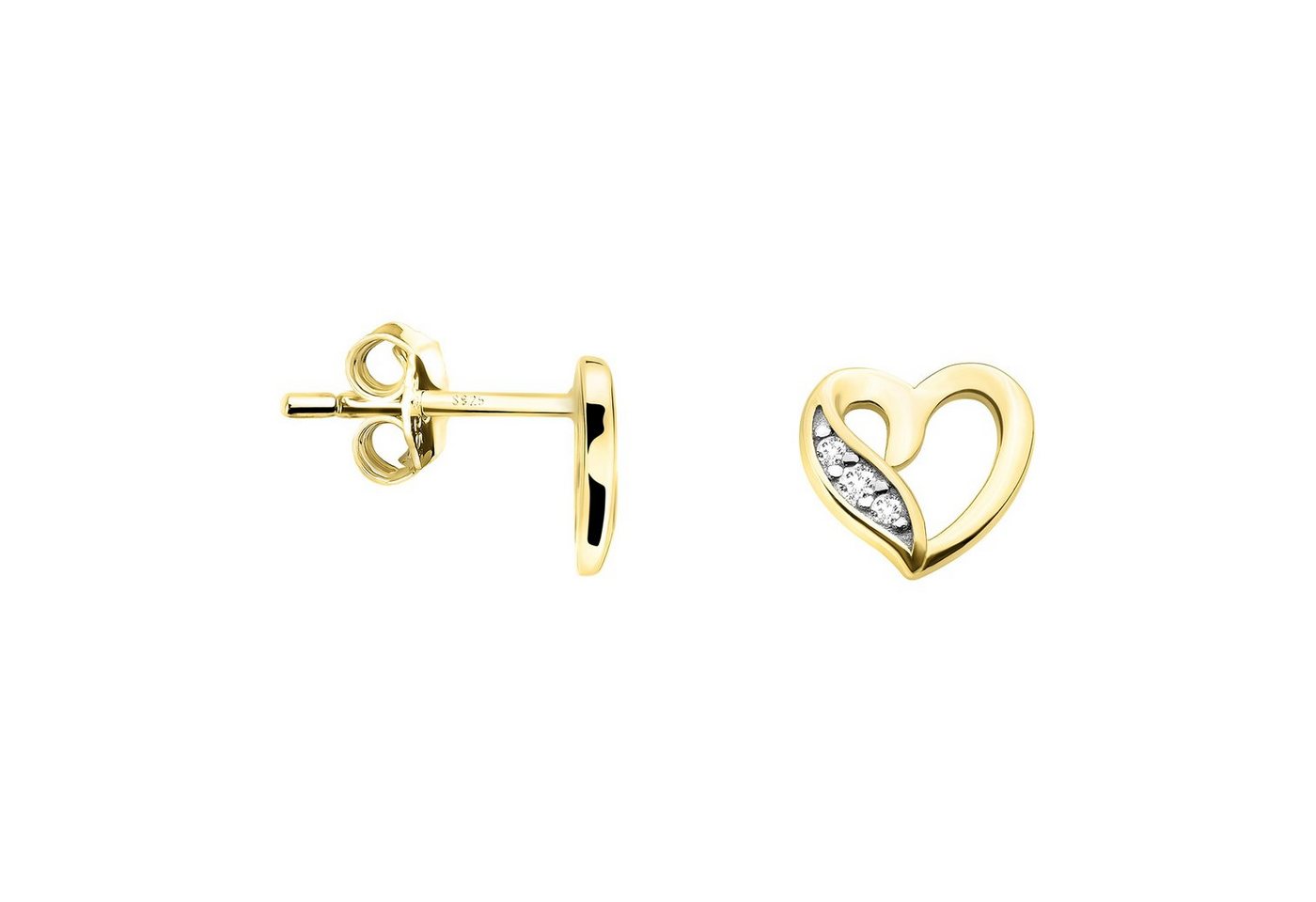Sofia Milani Paar Ohrstecker Bicolor, 925 Silber Damen Schmuck - E1696 Sofia Milani Paar Ohrstecker Bicolor, 925 Silber Damen Schmuck - E1696 von Sofia Milani