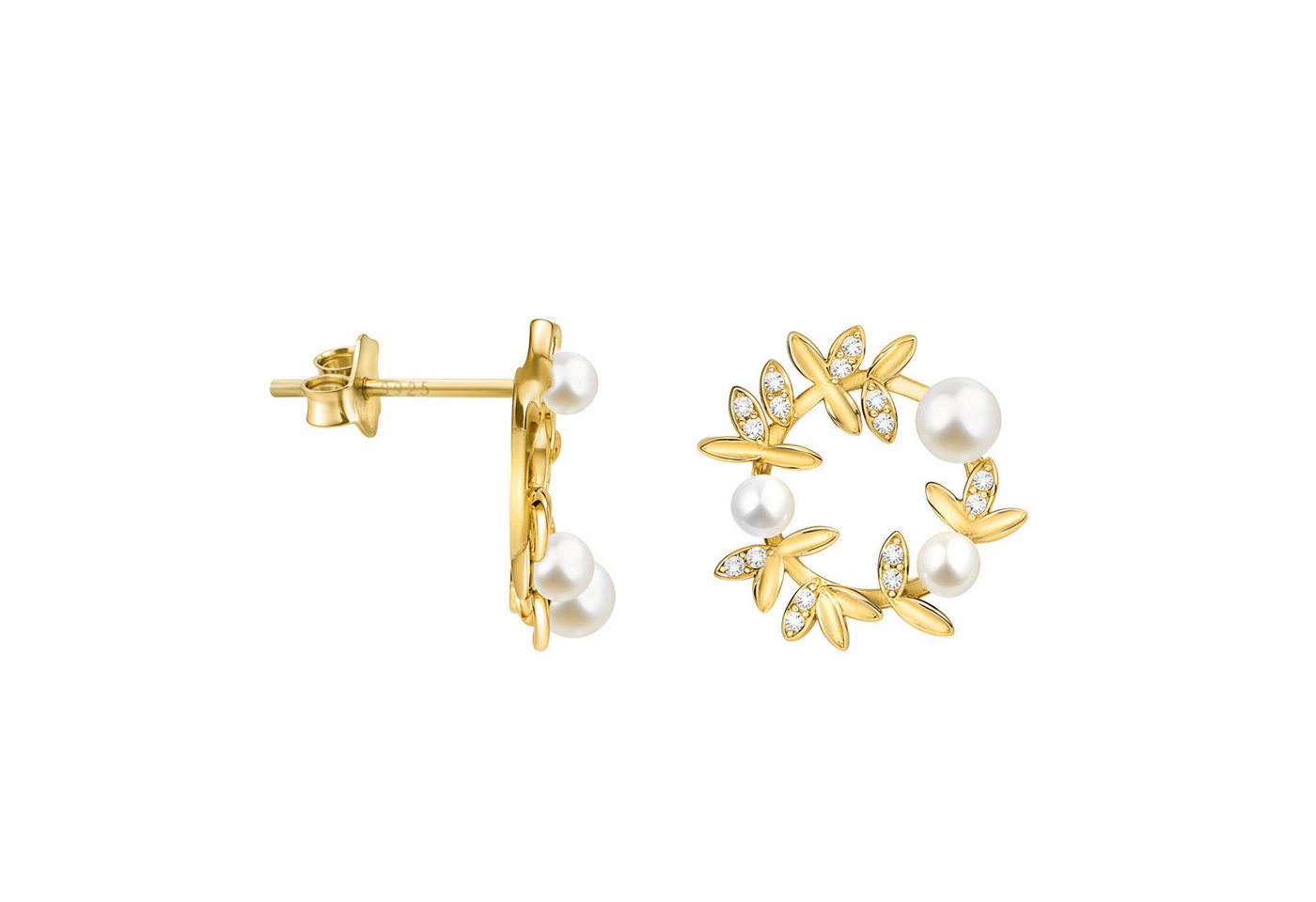 Sofia Milani Paar Ohrstecker Blumen Kranz, 925 Silber Damen Schmuck - E3052 von Sofia Milani