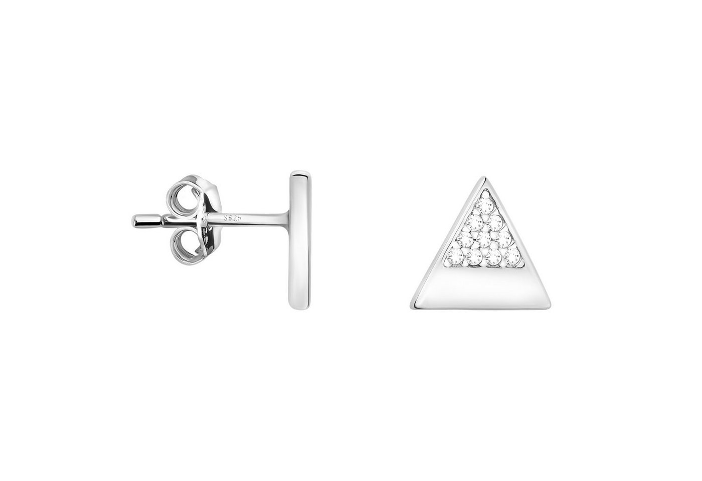 Sofia Milani Paar Ohrstecker Dreieck, 925 Silber Damen Schmuck - E0507 von Sofia Milani
