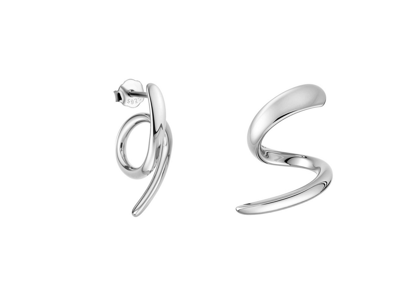 Sofia Milani Paar Ohrstecker Gebogen, 925 Silber Damen Schmuck - E1289 Sofia Milani Paar Ohrstecker Gebogen, 925 Silber Damen Schmuck - E1289 von Sofia Milani