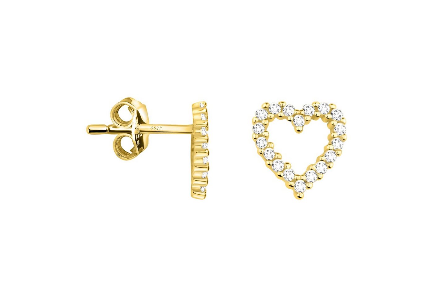 Sofia Milani Paar Ohrstecker Herz, 925 Silber Damen Schmuck - E2118 von Sofia Milani