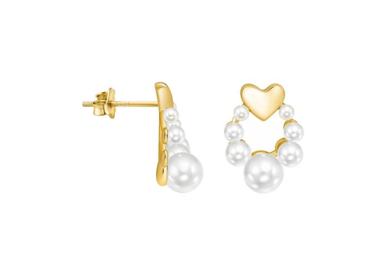 Sofia Milani Paar Ohrstecker Herz Perlen, 925 Silber Damen Schmuck - E3066 von Sofia Milani