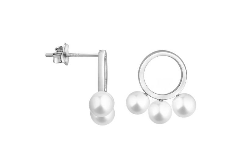 Sofia Milani Paar Ohrstecker Kreis Perlen, 925 Silber Damen Schmuck - E3060 von Sofia Milani