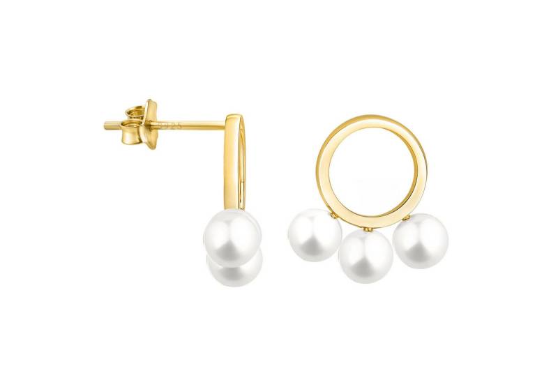 Sofia Milani Paar Ohrstecker Kreis Perlen, 925 Silber Damen Schmuck - E3060 von Sofia Milani