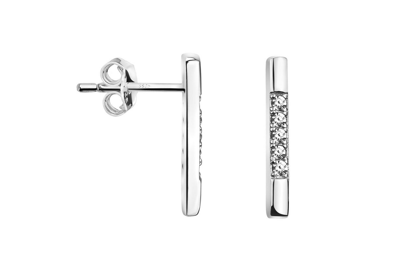 Sofia Milani Paar Ohrstecker Stab, 925 Silber Damen Schmuck von Sofia Milani