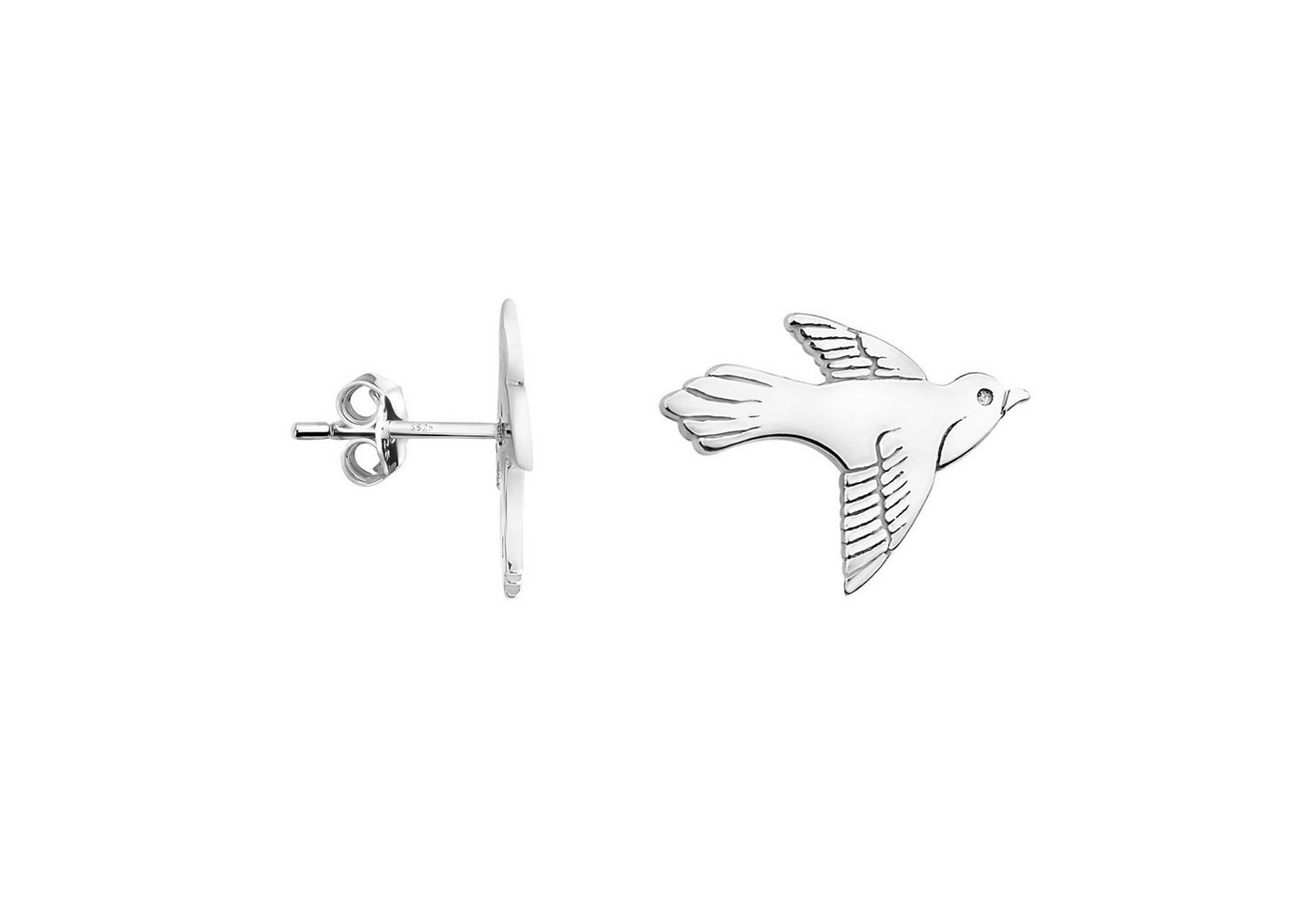 Sofia Milani Paar Ohrstecker Vogel, 925 Silber Damen Schmuck von Sofia Milani