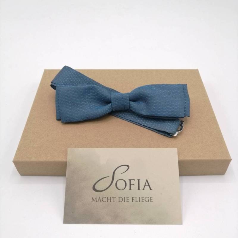Fliege Blau Schimmernd, Bow Tie, Schmal, Handgefertigt, Unikat, Einzelstück, Sofia Macht Die Fliege, Sofiamachtdiefliege von SofiamachtdieFliege
