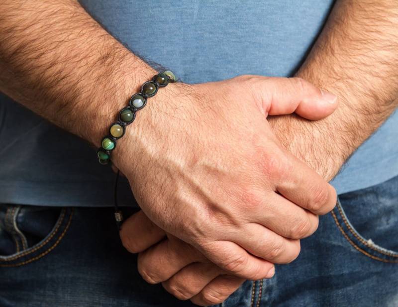 Grüner Achat, Männer Armband.geschenk Für Ihn. Bringen Sie Mut. Armband Edelstein Schmuck von SofiastyleByGeorgi