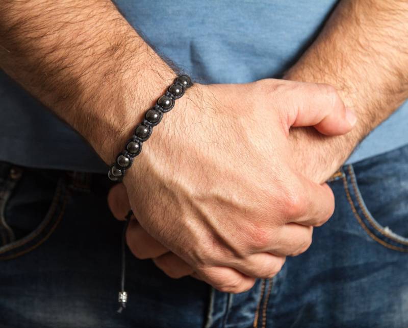 Hämatit Herren Armband. Schutz - Und Erdstein. Mut, Stärke Armband von SofiastyleByGeorgi