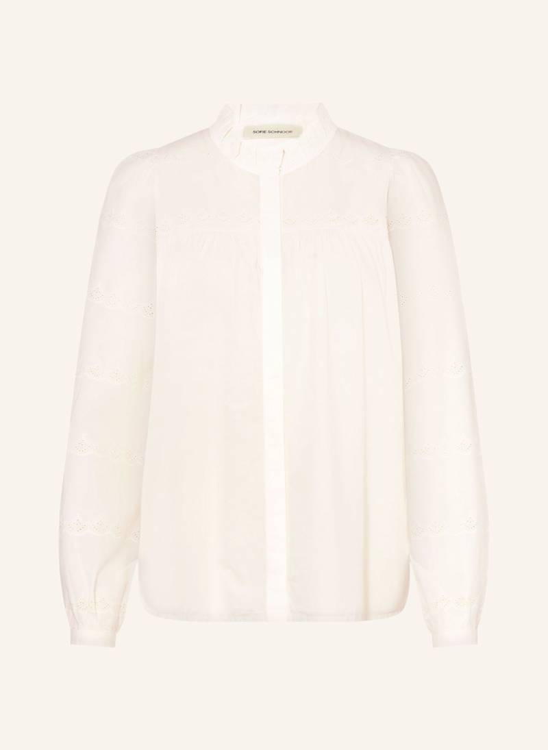 Sofie Schnoor Bluse Dagmarsw Mit Lochspitze Und Rüschen weiss von Sofie Schnoor