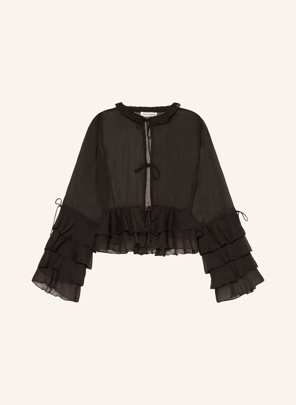 Sofie Schnoor Blusenshirt Macisw Mit Volants schwarz von Sofie Schnoor