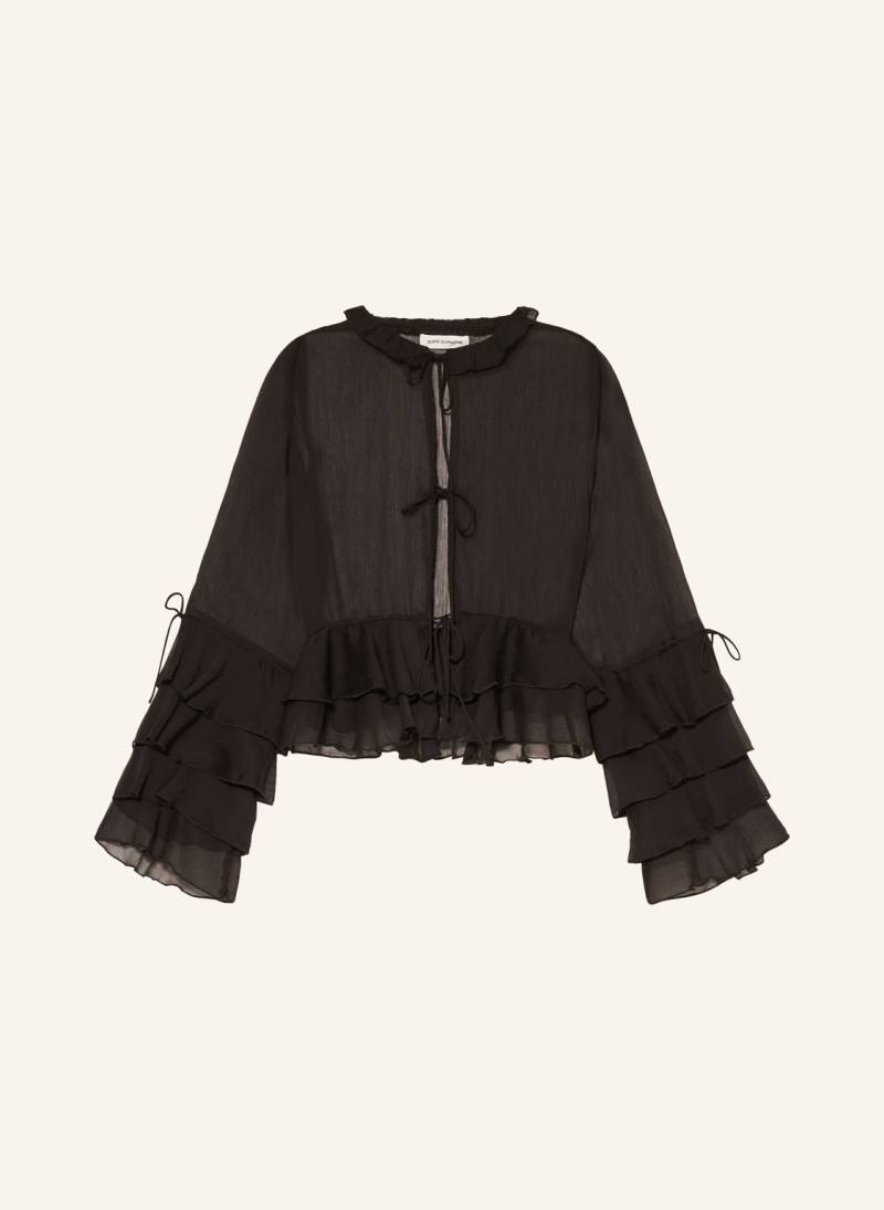 Sofie Schnoor Blusenshirt Macisw Mit Volants schwarz von Sofie Schnoor