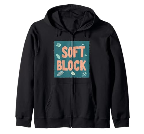Hübscher weicher Blockspruch für Jungen und Mädchen Kapuzenjacke von Soft Block Outfit