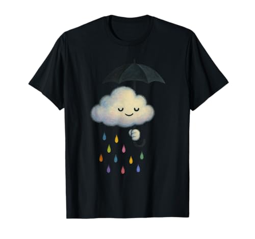 Weiche Wolke mit schwarzem Regenschirm, Pastellfarben, Dunkles ästhetisches Design T-Shirt Weiche Wolke mit schwarzem Regenschirm, Pastellfarben, Dunkles ästhetisches Design T-Shirt von Soft Cloud with Black Umbrella andrea tristano