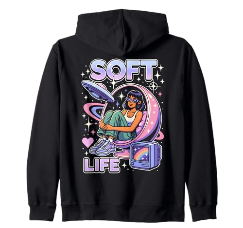 Soft Life Aesthetic Y2K Vaporwave Space, für Mädchen, Pastell Kapuzenjacke Soft Life Aesthetic Y2K Vaporwave Space, für Mädchen, Pastell Kapuzenjacke von Soft Life Pastelcore Vaporwave Y2K Retro Aesthetic