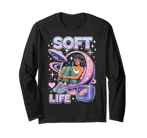 Soft Life Aesthetic Y2K Vaporwave Space, für Mädchen, Pastell Langarmshirt Soft Life Aesthetic Y2K Vaporwave Space, für Mädchen, Pastell Langarmshirt von Soft Life Pastelcore Vaporwave Y2K Retro Aesthetic