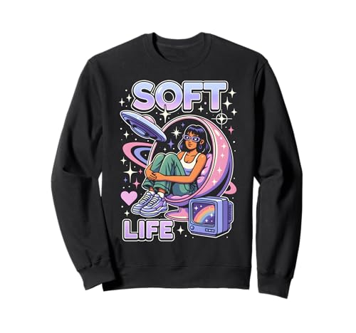 Soft Life Aesthetic Y2K Vaporwave Space, für Mädchen, Pastell Sweatshirt Soft Life Aesthetic Y2K Vaporwave Space, für Mädchen, Pastell Sweatshirt von Soft Life Pastelcore Vaporwave Y2K Retro Aesthetic