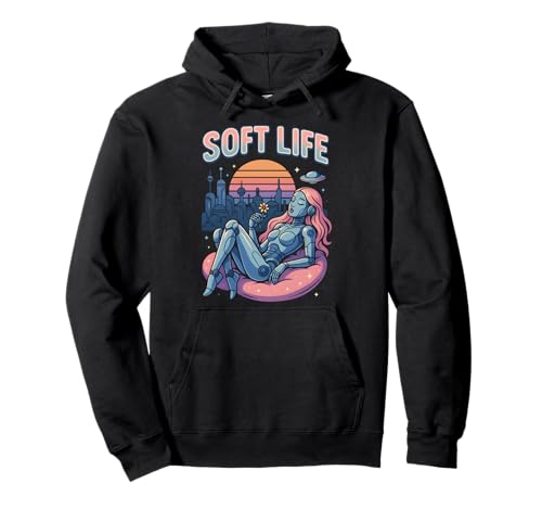 Soft Life Robot Girl Retrofuture City Retro-Y2K-Ästhetik Pullover Hoodie Soft Life Robot Girl Retrofuture City Retro-Y2K-Ästhetik Pullover Hoodie von Soft Life Y2K Vaporwave Retrofuturism Robot Art