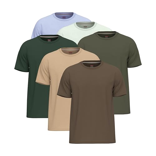 Lot de 6 t-Shirts Pour Homme 100% Coton | T-Shirts Unis à col Rond de qualité supérieure Pour Homme, Lot de 6 [Collection Minéral], XL von SoftSpun