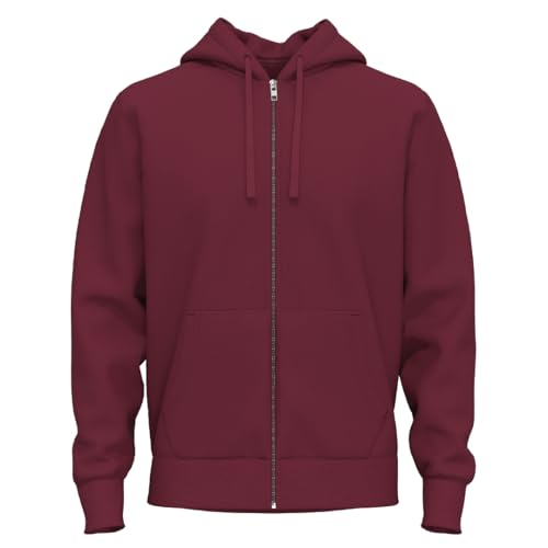 SoftSpun Kapuzenpullover mit Reißverschluss für Herren, 100 % Bio-Frottee-Baumwolle, Herren-Kapuzenpullover mit Reißverschluss das ganze Jahr über, merzerisierter Kapuzenpullover mit Reißverschluss von SoftSpun