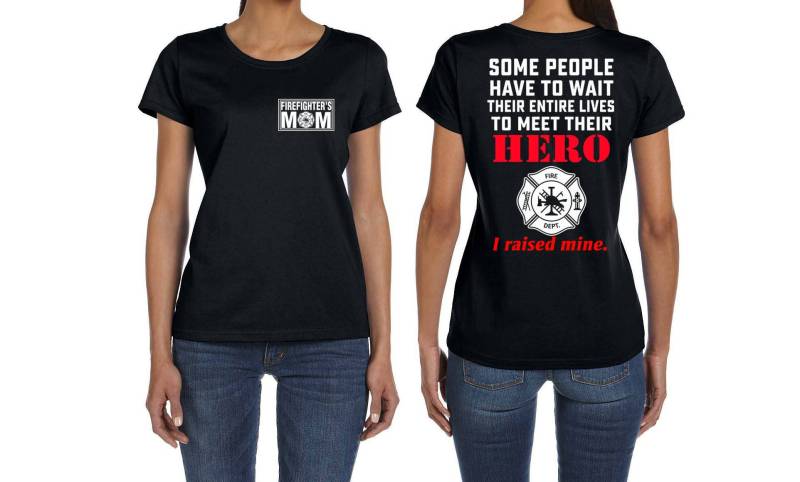 Feuerwehrmann Mama T-Shirt Stolze Mutter Der Feuerwehr Muttertagsgeschenk von SoftStyleTees