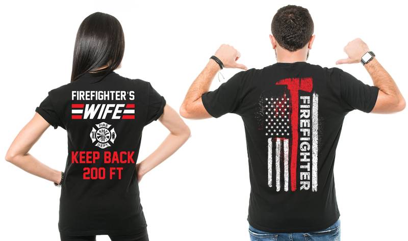 Feuerwehrmann T-Shirts Paar Frau T-Shirts Geschenk Für Ihn Lustige Mann Valentinstag Geschenke von SoftStyleTees