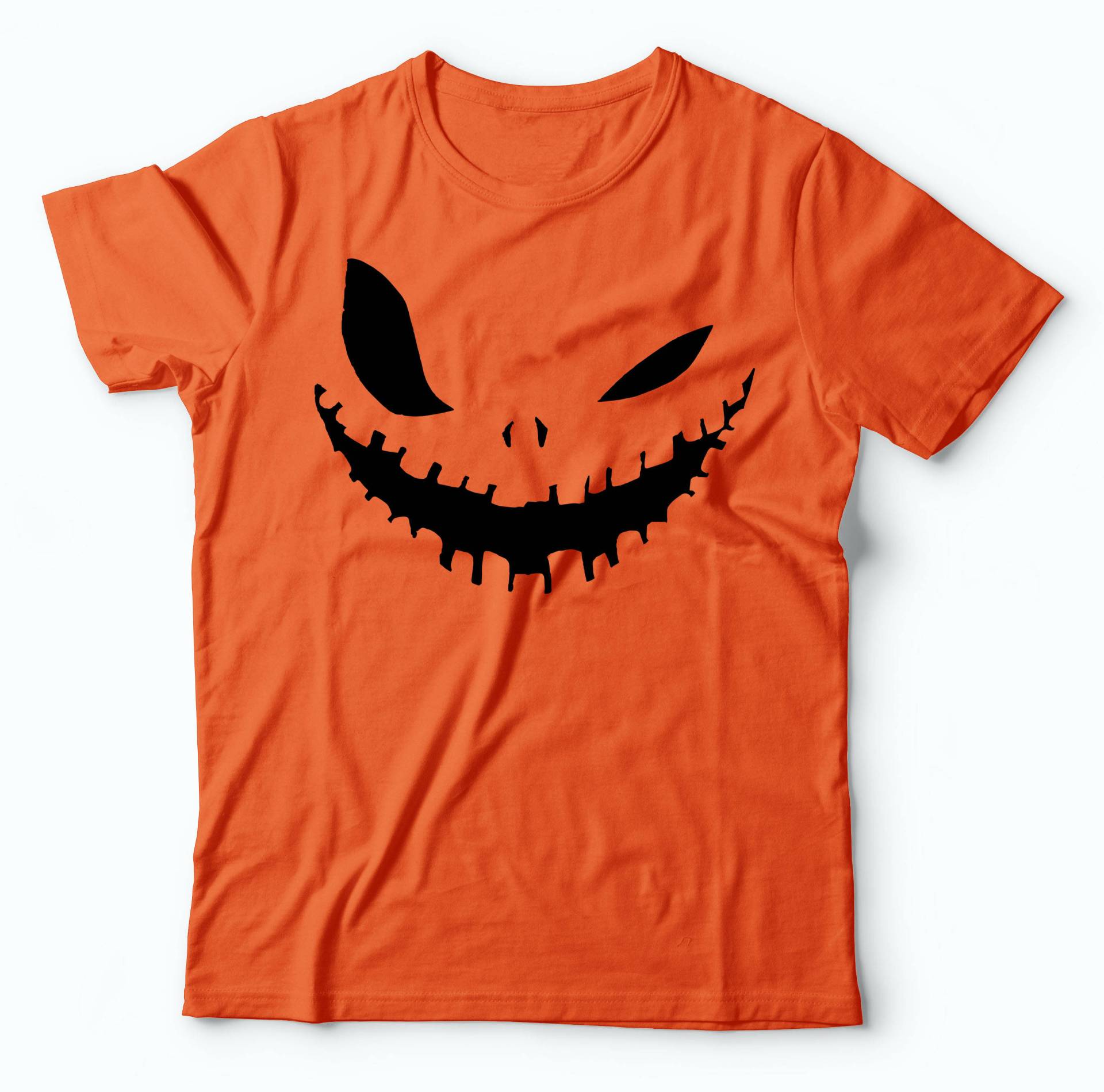 Halloween-T-Shirt Halloween Kostüm Kürbis Böse Lächeln Partei Clubwear T-Shirt von SoftStyleTees