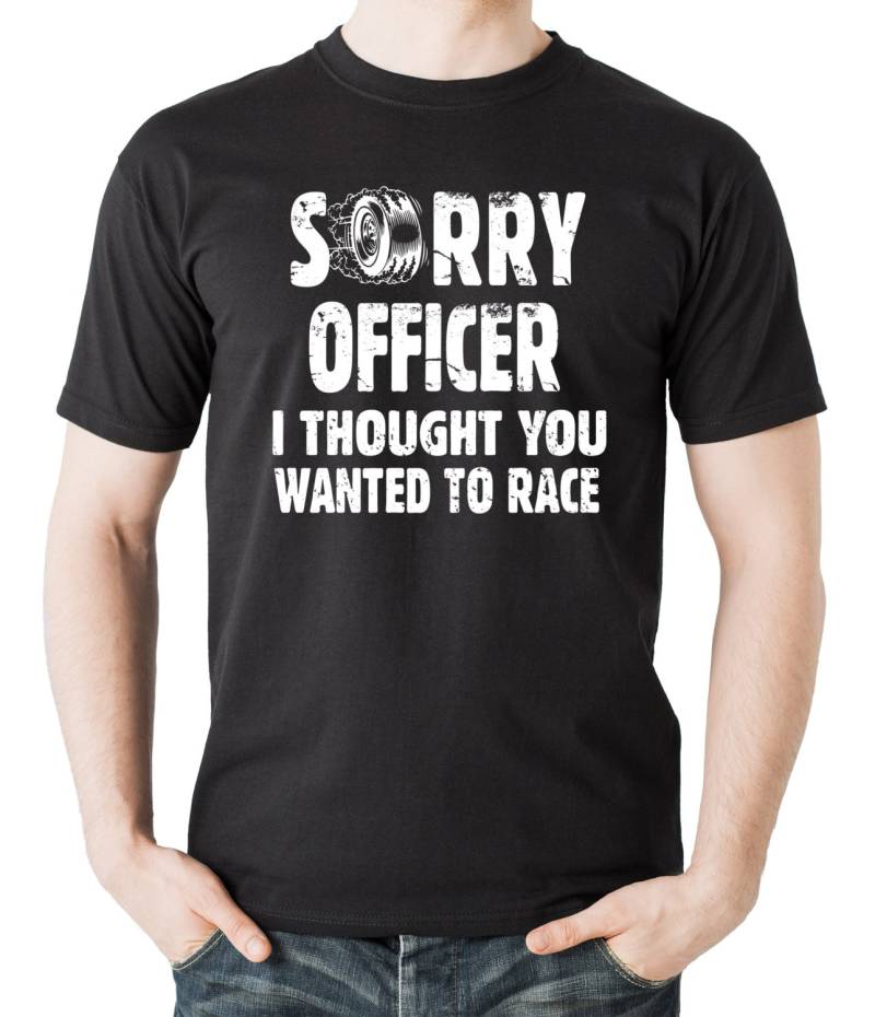 Lustiges T-Shirt Tut Mir Leid Offizier Ich Dachte, Sie Wollten Cool Racing Geschenk von SoftStyleTees