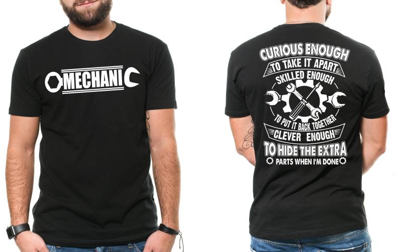 Mechaniker T-Shirt Lustiges Mechaniker-T-Shirt Geschenk Für Automobilmechaniker-Hemd Mechaniker-Logo-T-Shirt von SoftStyleTees